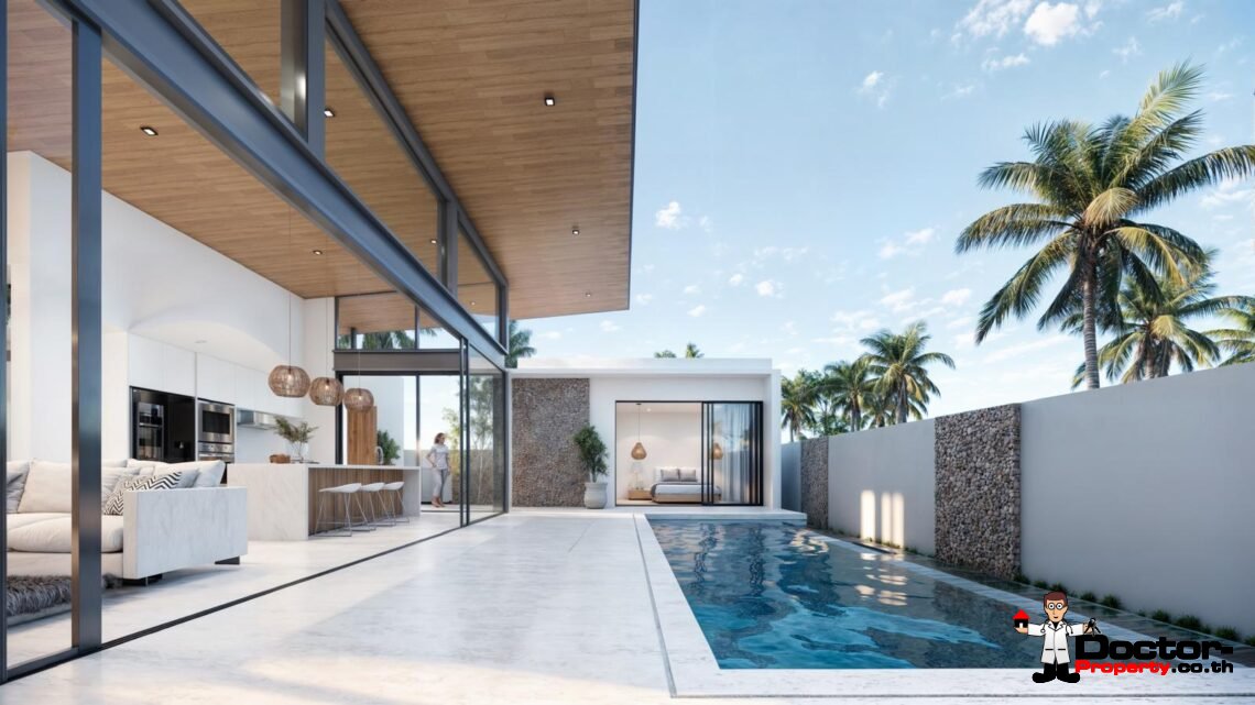 Modern 2 Bedroom Garden Pool Villa in Bang Por, Koh Samui – For Sale
