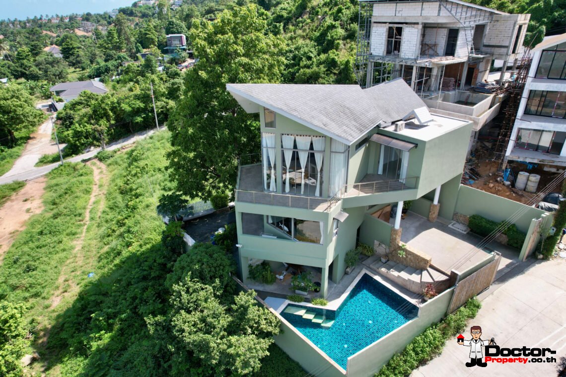 5 Bedroom Pool Villa with Sea View in Plai Laem, Koh Samui – For Sale