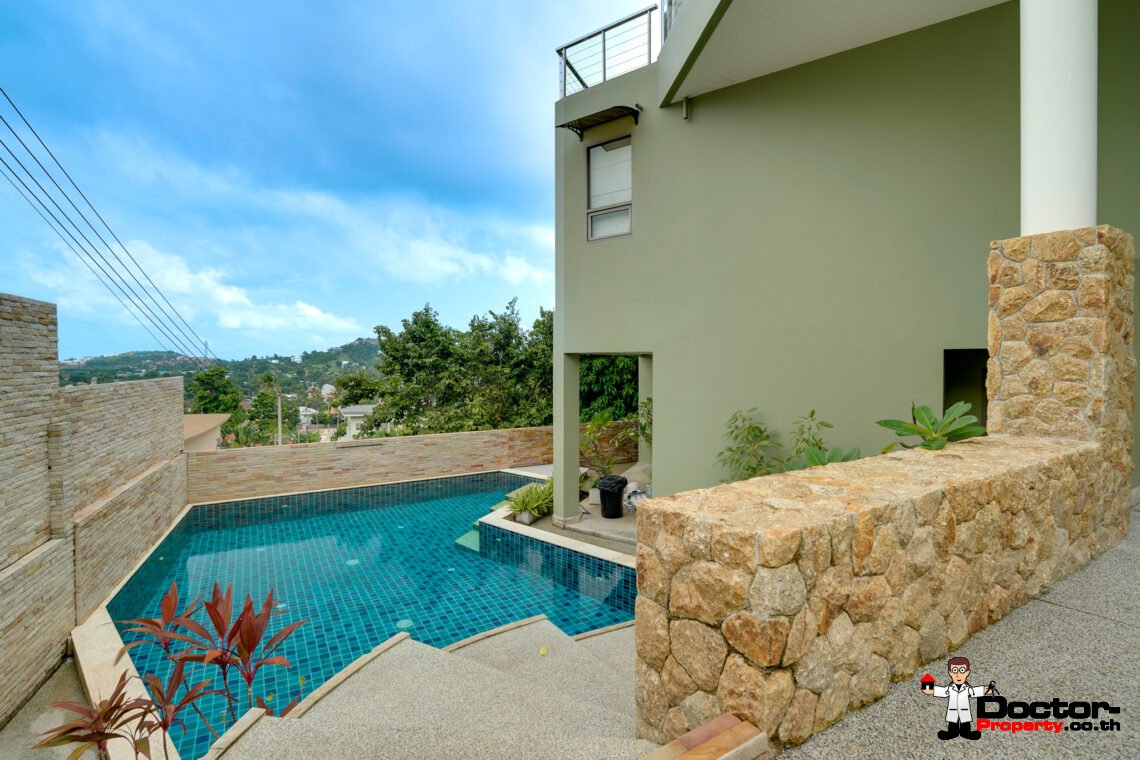 5 Bedroom Pool Villa with Sea View in Plai Laem, Koh Samui – For Sale