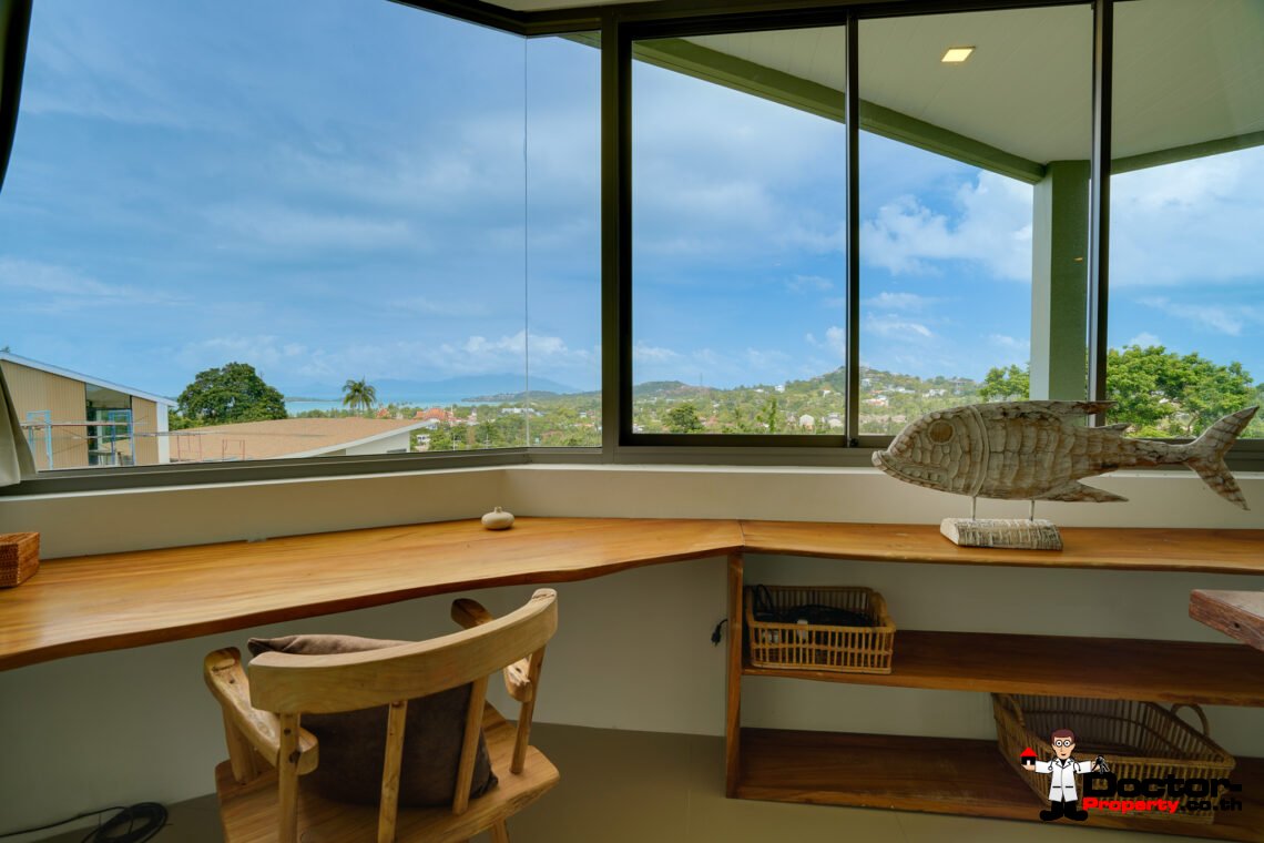 5 Bedroom Pool Villa with Sea View in Plai Laem, Koh Samui – For Sale