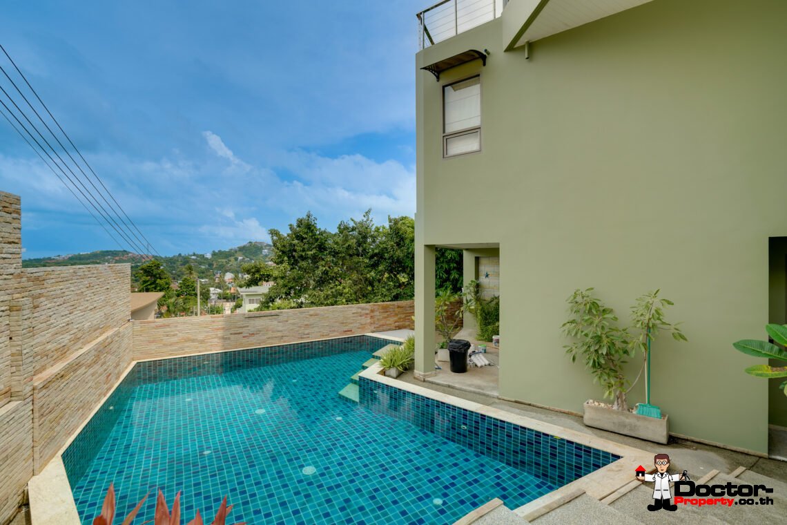 5 Bedroom Pool Villa with Sea View in Plai Laem, Koh Samui – For Sale