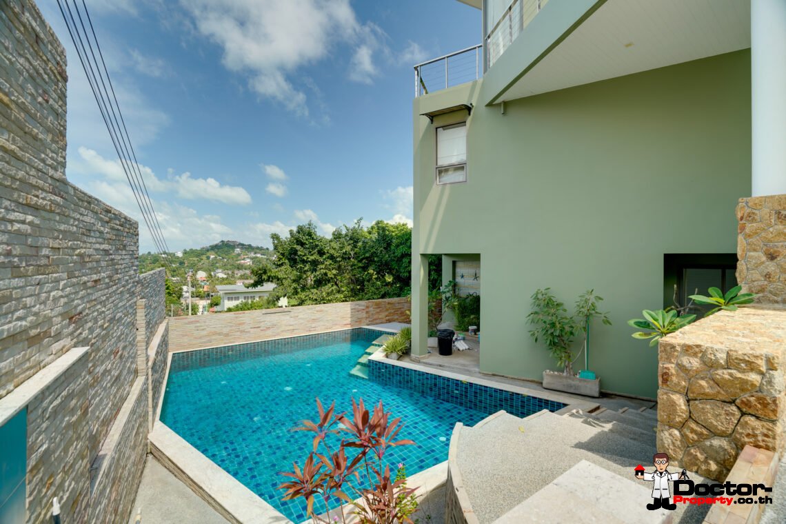5 Bedroom Pool Villa with Sea View in Plai Laem, Koh Samui – For Sale