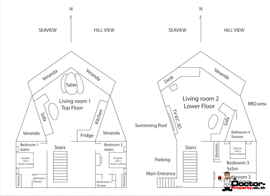 5 Bedroom Pool Villa with Sea View in Plai Laem, Koh Samui – For Sale