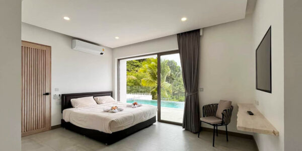 New 3 Bedroom Pool Villa with Sea View Villa in Maenam, Koh Samui – For Sale