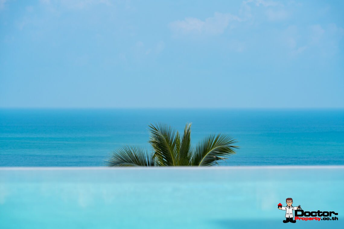 4+1 Bedroom Contemporary Sea View Villa in Chaweng, Koh Samui – For Sale