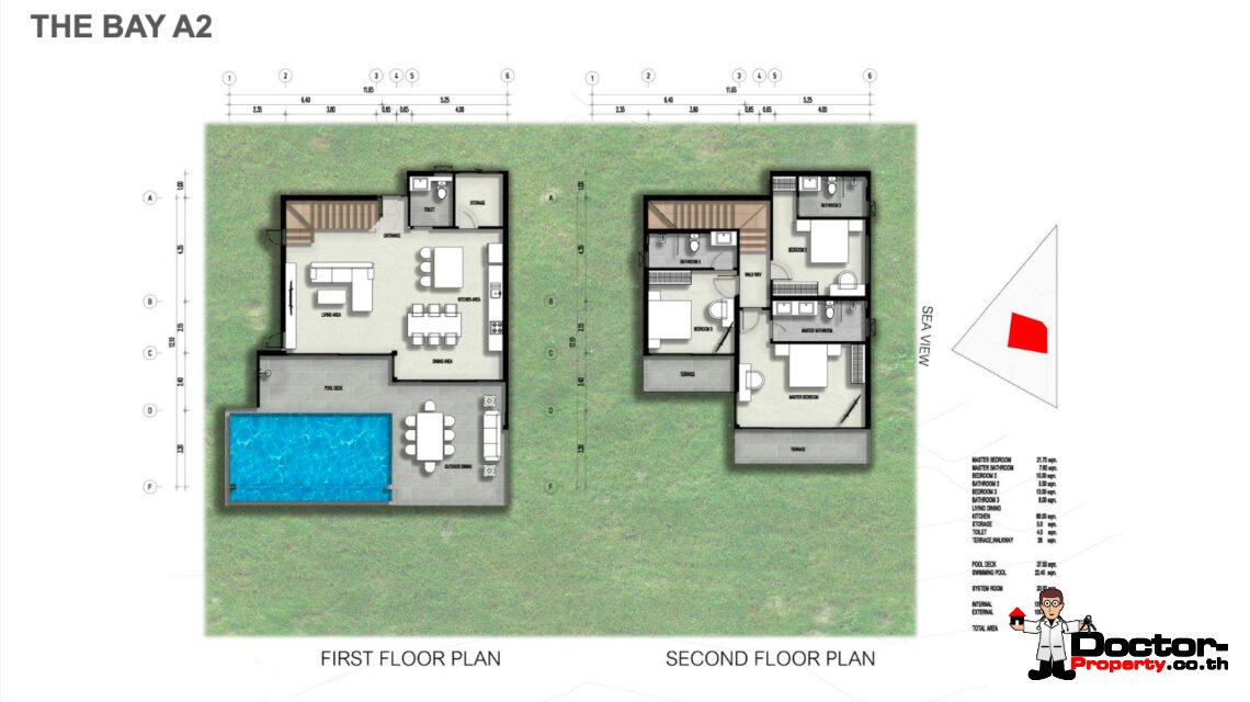 3 Bedroom Pool Villa with Sea View in Plai Laem, Koh Samui – For Sale