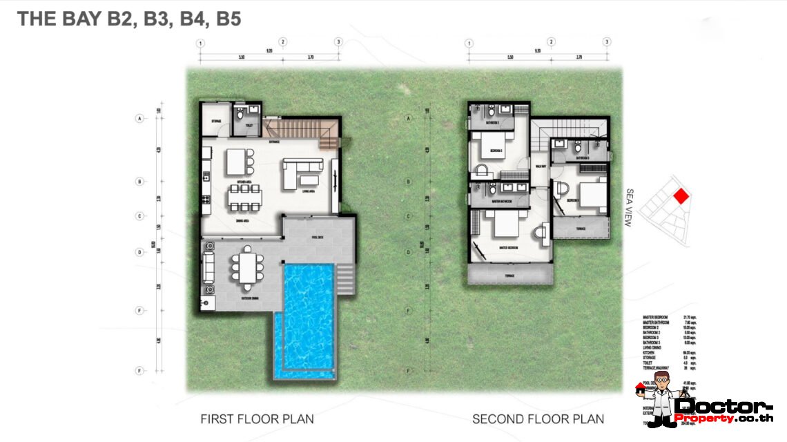 3 Bedroom Pool Villa with Sea View in Plai Laem, Koh Samui – For Sale