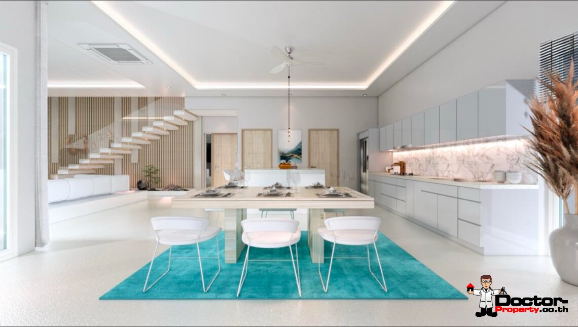 3 Bedroom Pool Villa with Sea View in Plai Laem, Koh Samui – For Sale