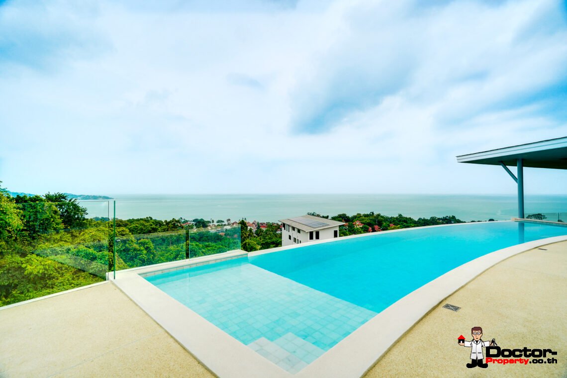 3 Bedroom Pool Villa with Sea View in Lamai, Koh Samui – For Sale