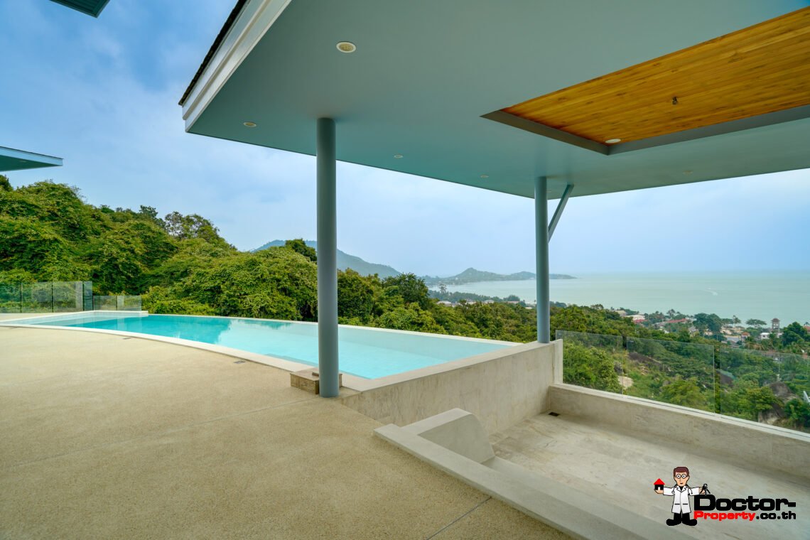 3 Bedroom Pool Villa with Sea View in Lamai, Koh Samui – For Sale