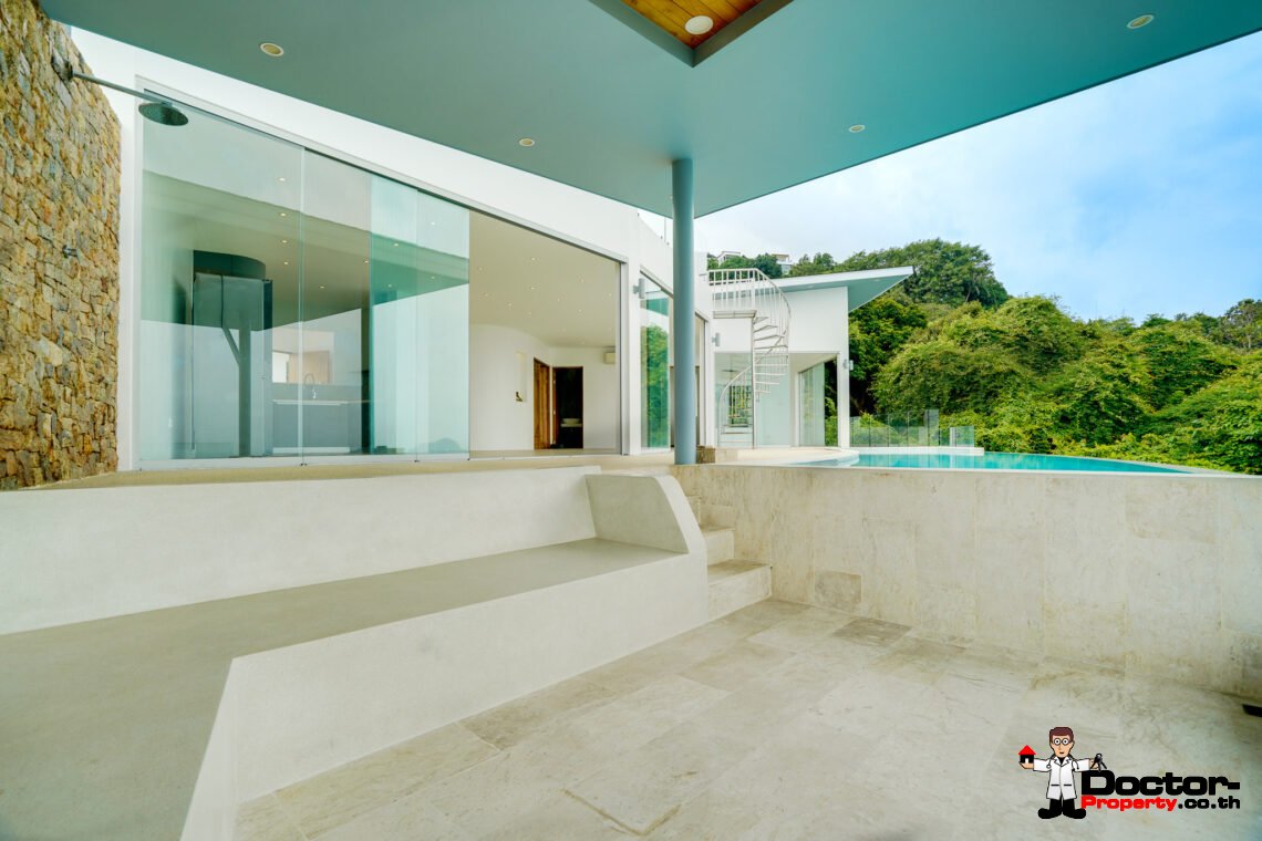 3 Bedroom Pool Villa with Sea View in Lamai, Koh Samui – For Sale