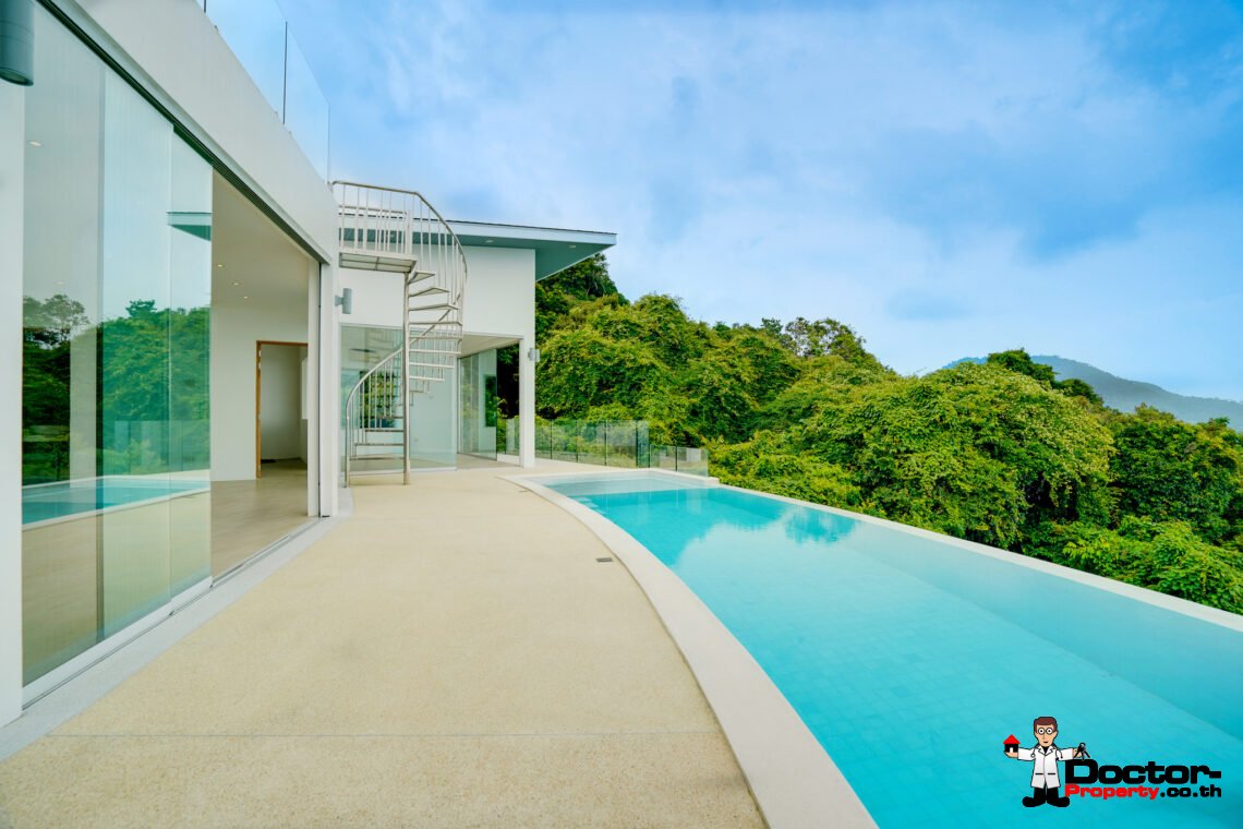 3 Bedroom Pool Villa with Sea View in Lamai, Koh Samui – For Sale