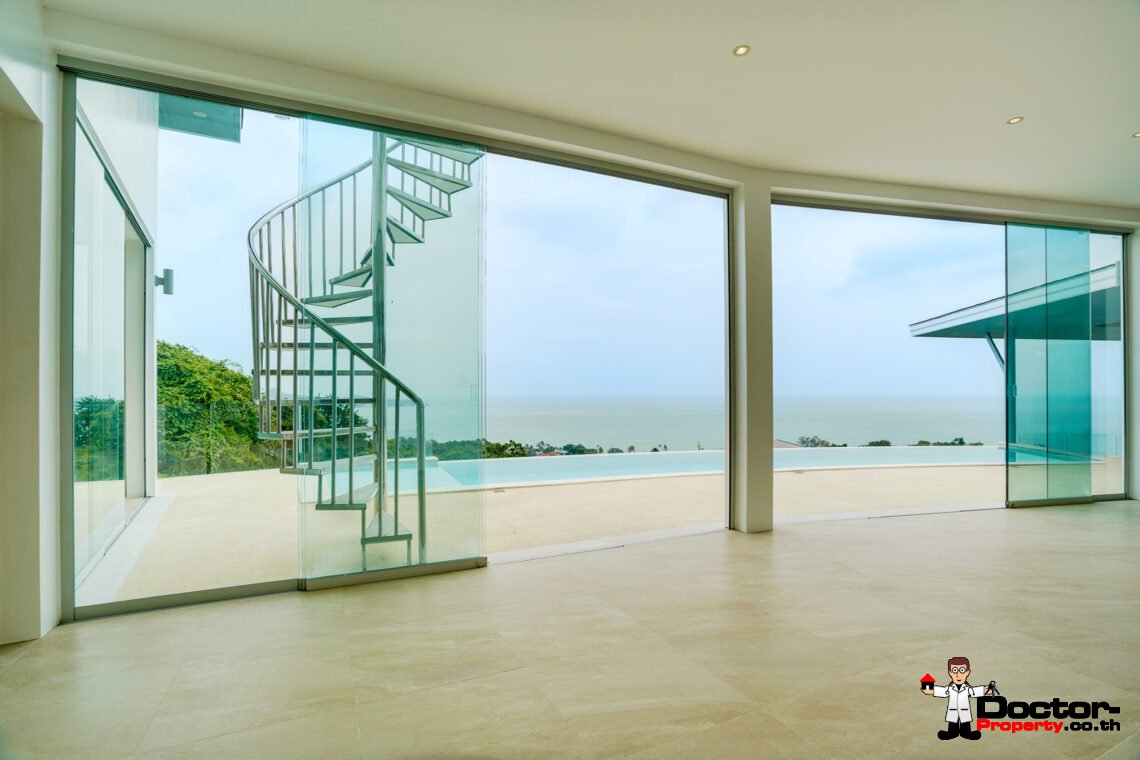 3 Bedroom Pool Villa with Sea View in Lamai, Koh Samui – For Sale