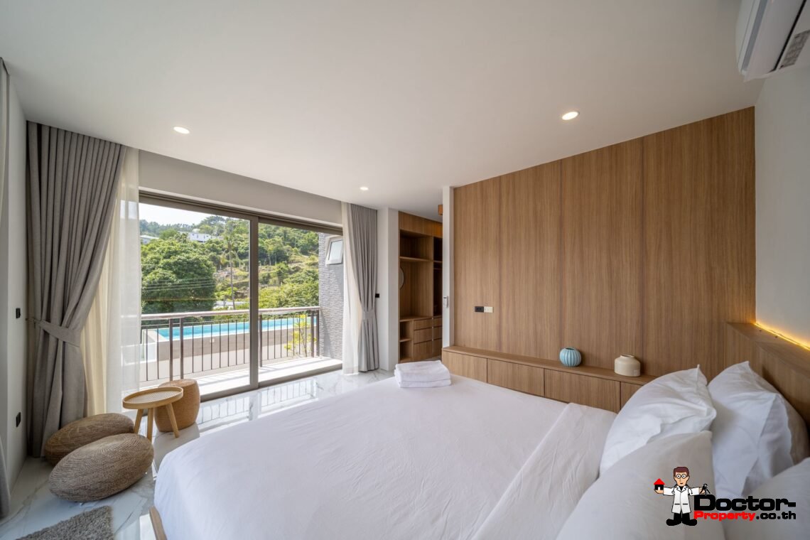 New 3 Bedrooms Pool Villa with Partial Sea View in Chaweng Noi, Koh Samui – For Sale