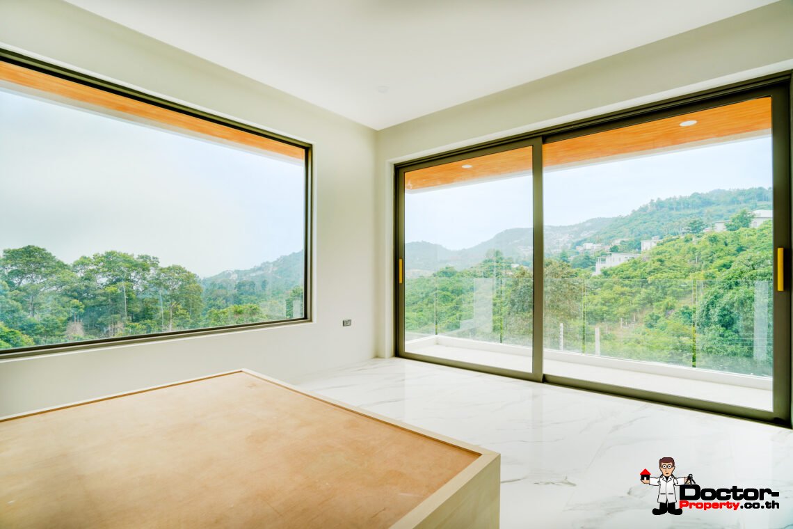 New 3 Bedrooms Pool Villa with Partial Sea View in Chaweng Noi, Koh Samui – For Sale