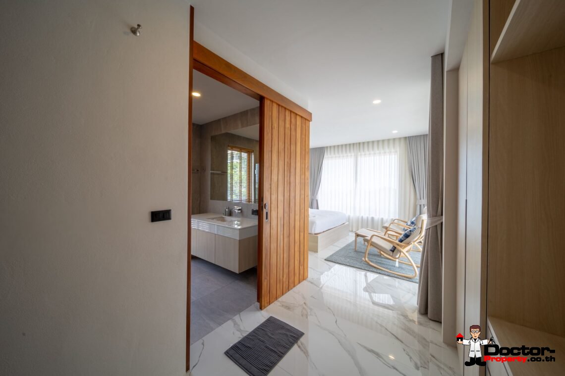 New 3 Bedrooms Pool Villa with Partial Sea View in Chaweng Noi, Koh Samui – For Sale