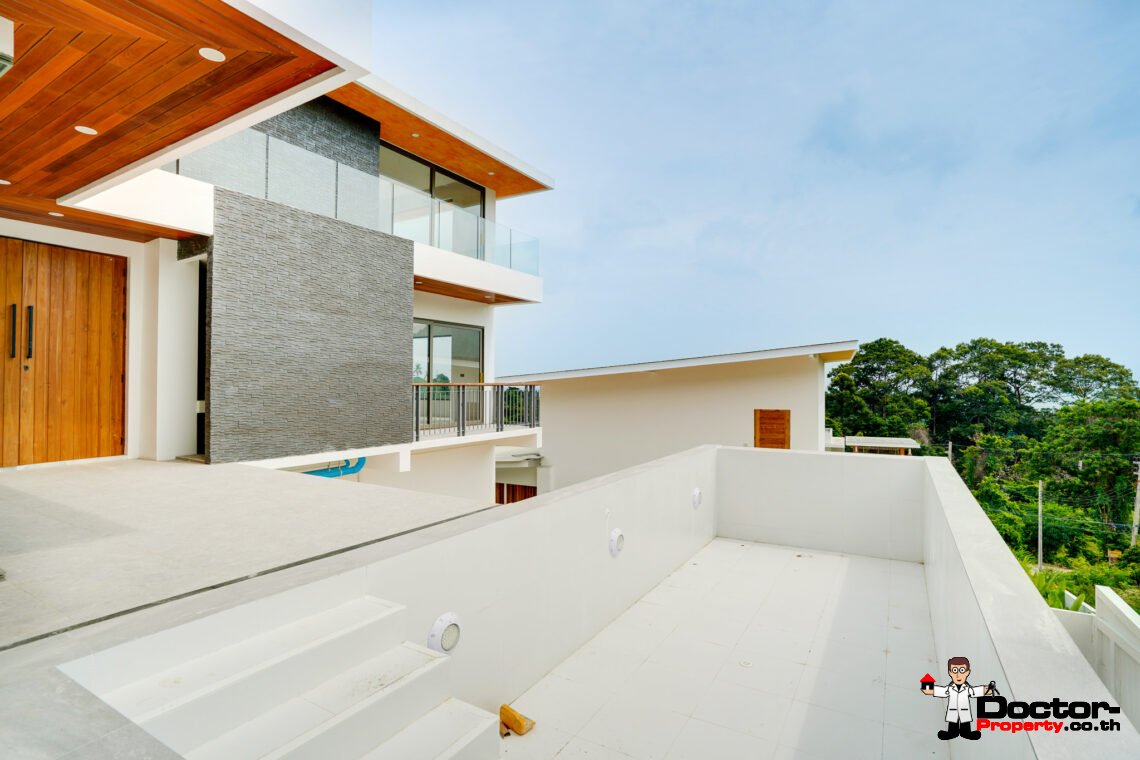 New 3 Bedrooms Pool Villa with Partial Sea View in Chaweng Noi, Koh Samui – For Sale