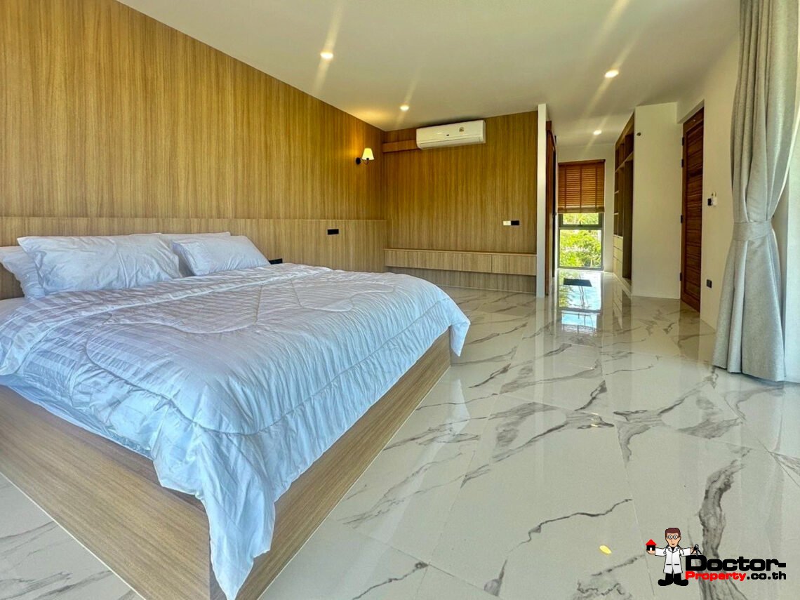 New 3 Bedrooms Pool Villa with Partial Sea View in Chaweng Noi, Koh Samui – For Sale