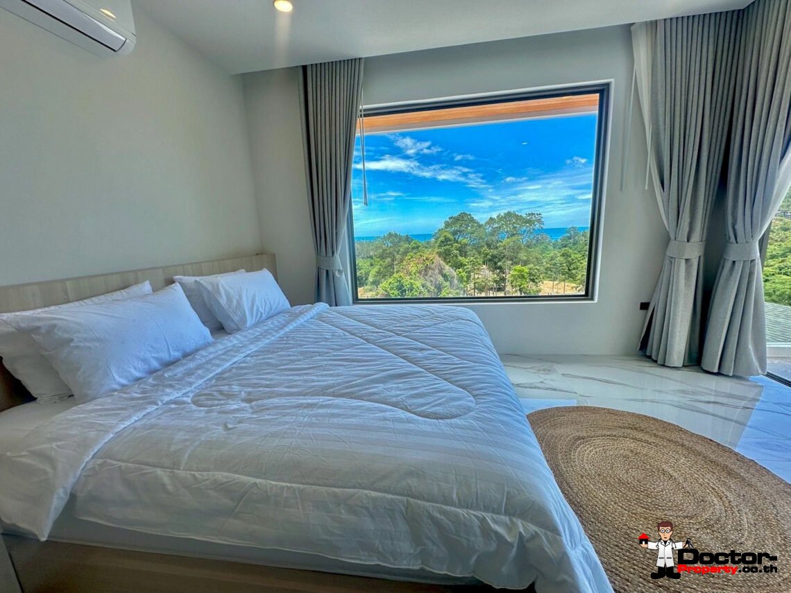 New 3 Bedrooms Pool Villa with Partial Sea View in Chaweng Noi, Koh Samui – For Sale
