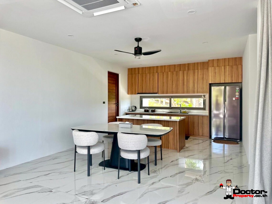 New 3 Bedrooms Pool Villa with Partial Sea View in Chaweng Noi, Koh Samui – For Sale