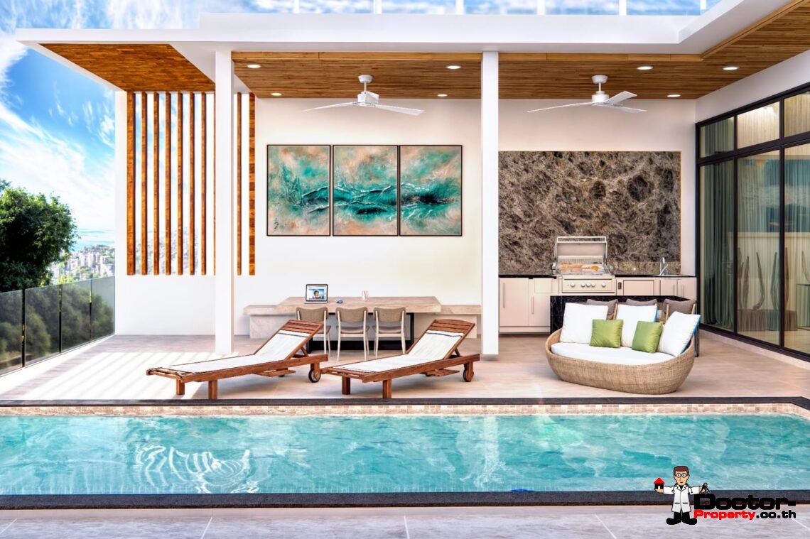 Luxury 4 Bedroom Pool Villa with Sea View in Chaweng, Koh Samui – For Sale