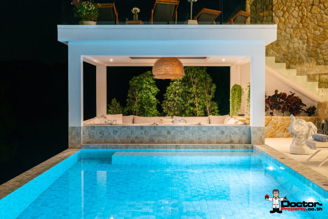 Luxury 5 Bedroom Pool Villa with Stunning Sea View in Bo Phut, Koh Samui – For Sale