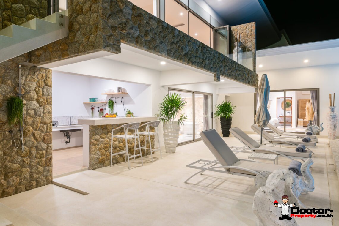 Luxury 5 Bedroom Pool Villa with Stunning Sea View in Bo Phut, Koh Samui – For Sale