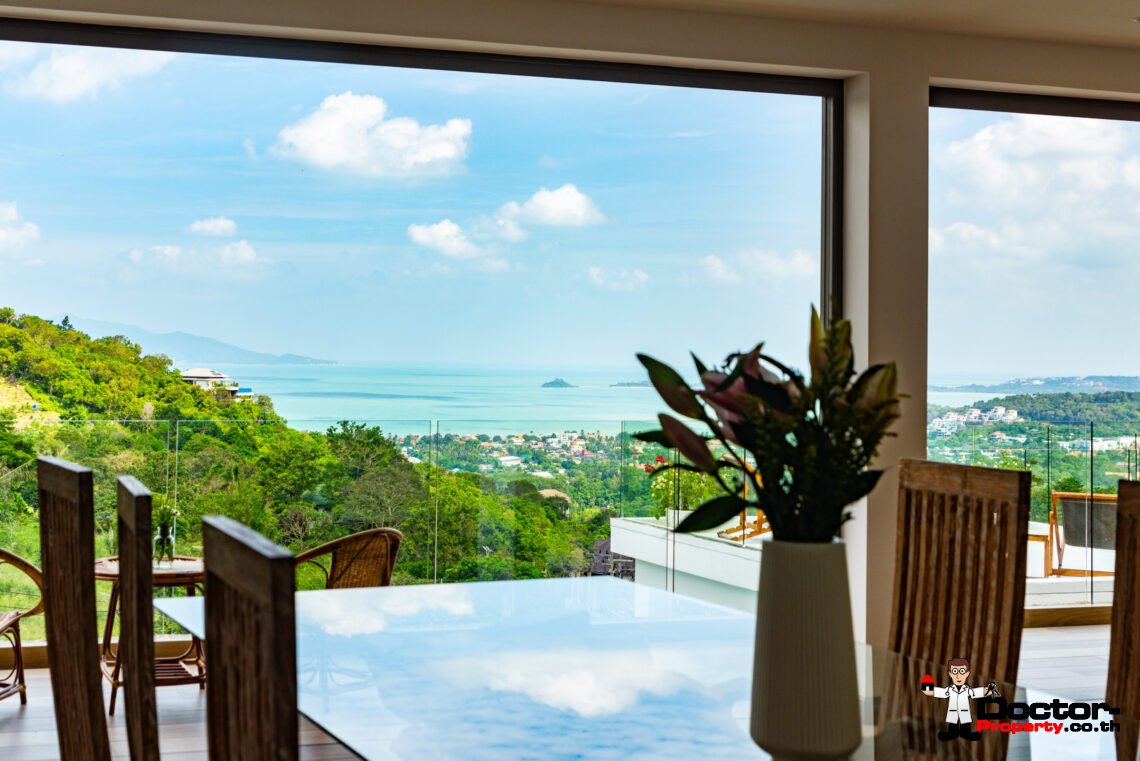 Luxury 5 Bedroom Pool Villa with Stunning Sea View in Bo Phut, Koh Samui – For Sale