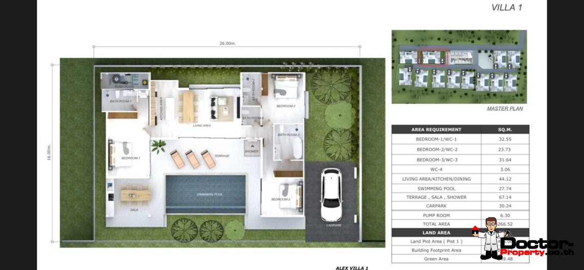 3 Bedroom Pool Villa in Plai Laem, Koh Samui – For Sale