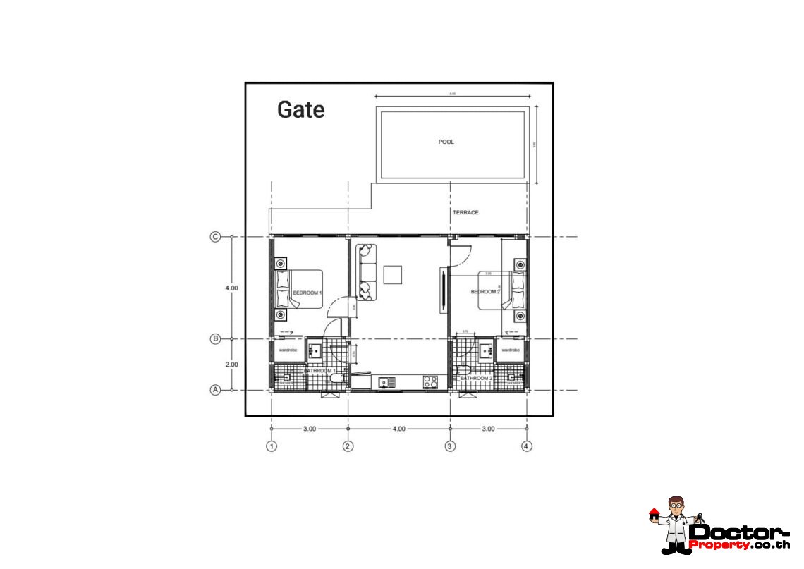 Tropical 3 Bedroom Garden Villa with Pool in Lamai, Koh Samui – For Sale