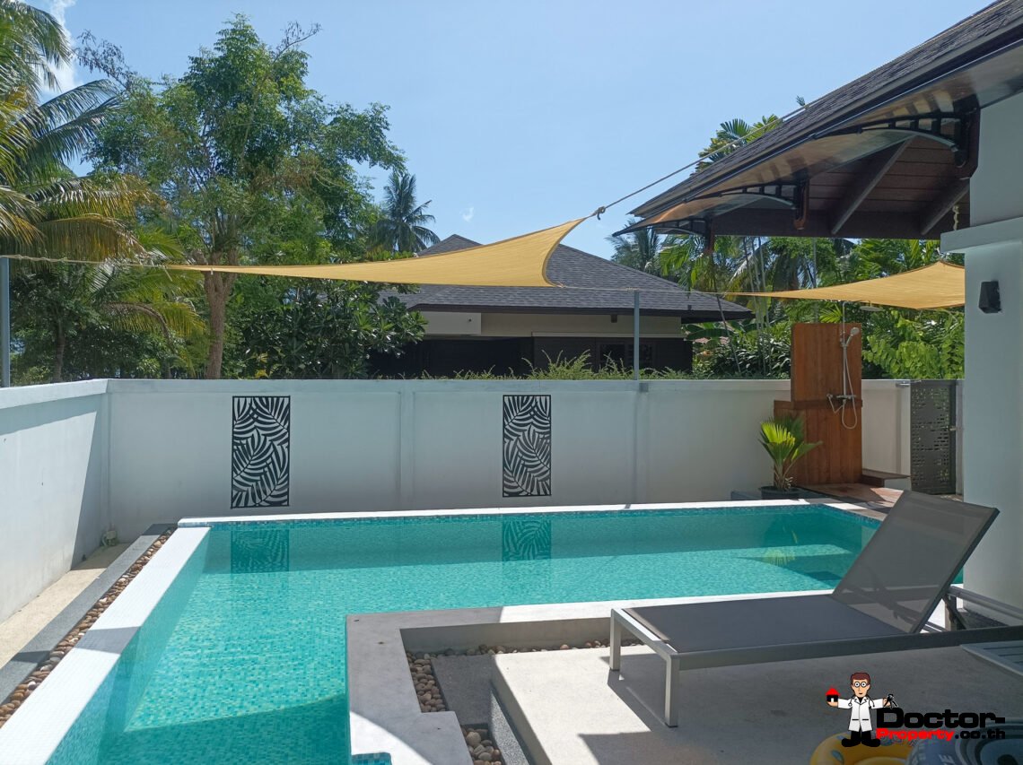 3 Bedroom House with Pool Just 100 Metres from the Beach in Lipa Noi, Koh Samui – For Sale