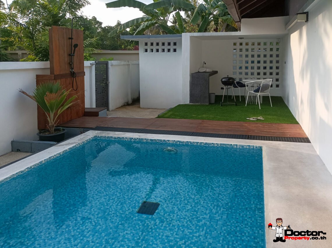 3 Bedroom House with Pool Just 100 Metres from the Beach in Lipa Noi, Koh Samui – For Sale