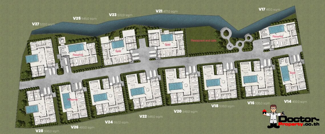 Modern 2-5 Bedroom Pool Villa in Plai Laem, Koh Samui – For Sale