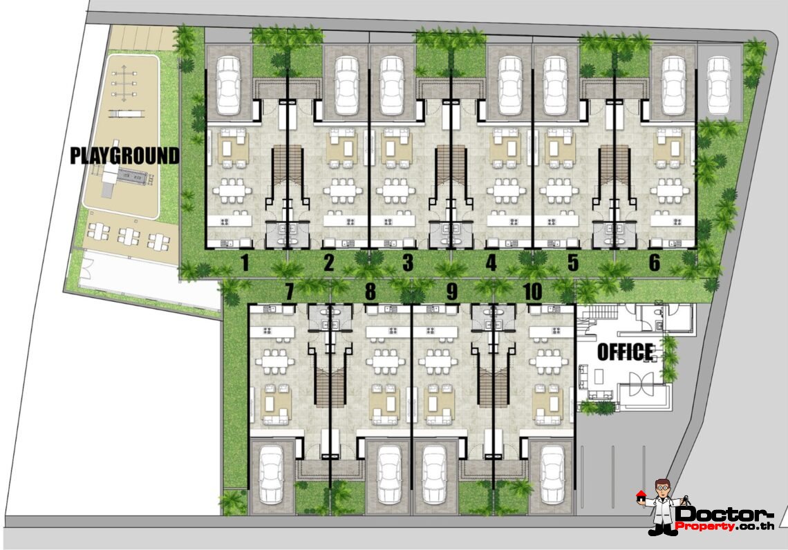 3 Bedroom Townhouse in Choeng Mon, Koh Samui – For Sale