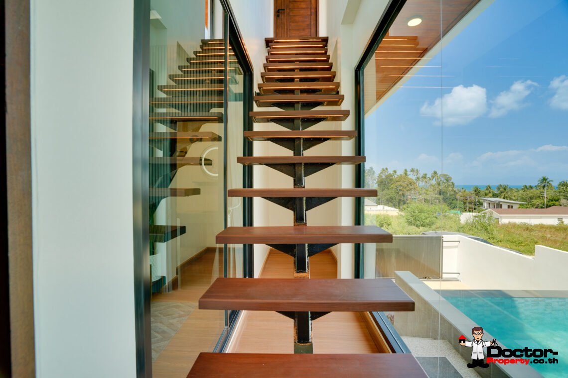 4 Bedroom Pool Villa with Sea View in Bang Por, Koh Samui – For Sale