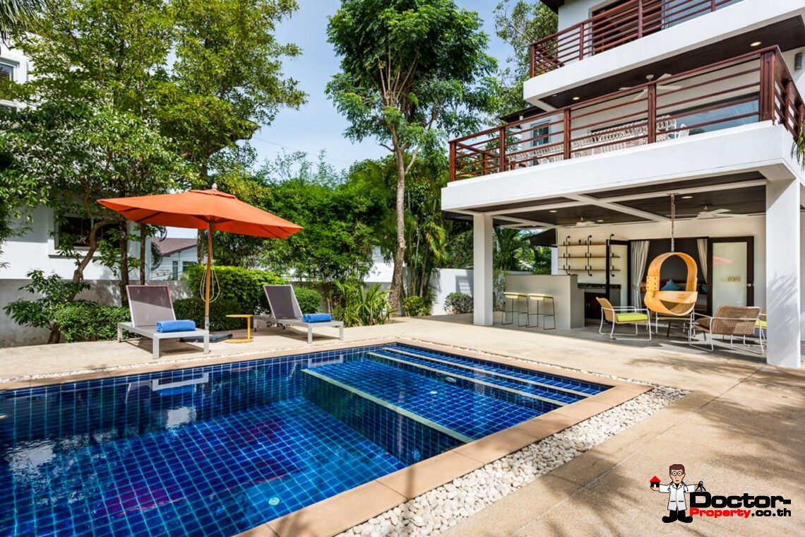 3 Bedroom Pool Villa with Sea View in Plai Laem, Koh Samui – For Sale