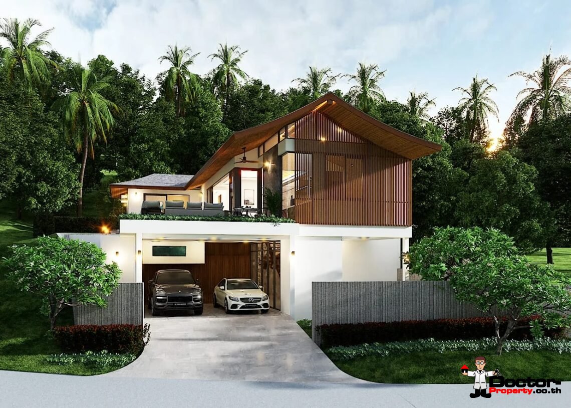 Tropical Modern 3 Bedroom Pool Villa in Lamai, Koh Samui – For Sale