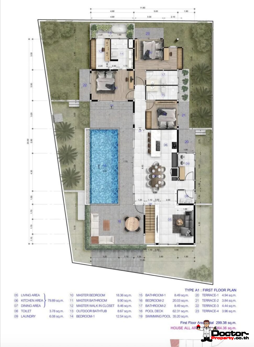 Tropical Modern 3 Bedroom Pool Villa in Lamai, Koh Samui – For Sale