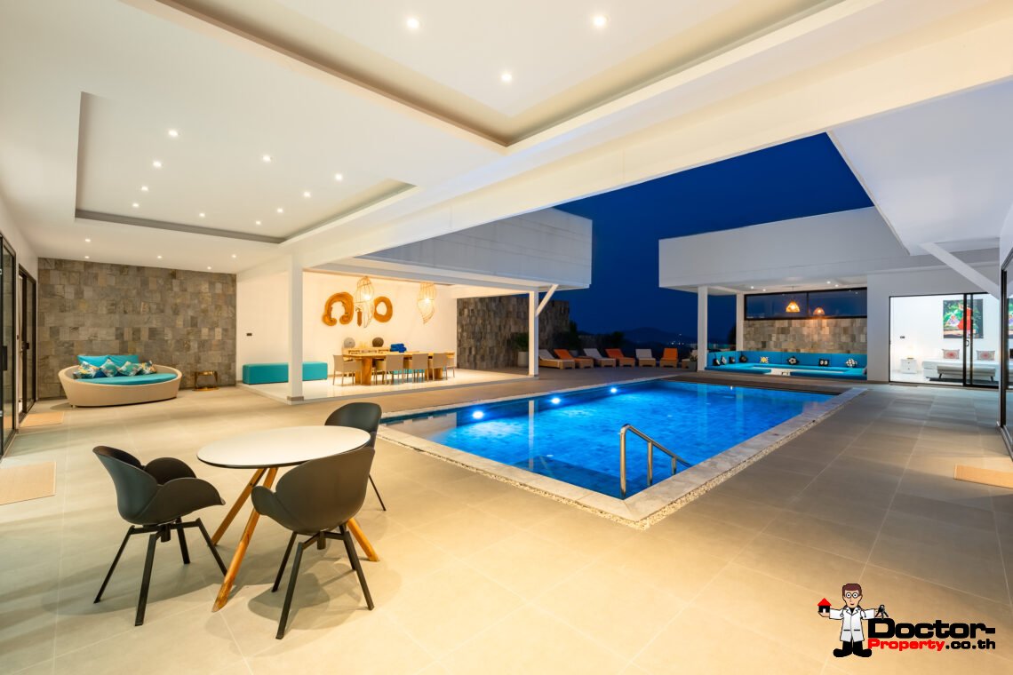 7 Bedroom Luxury Sea View Villa – Bophut, Koh Samui – For Sale