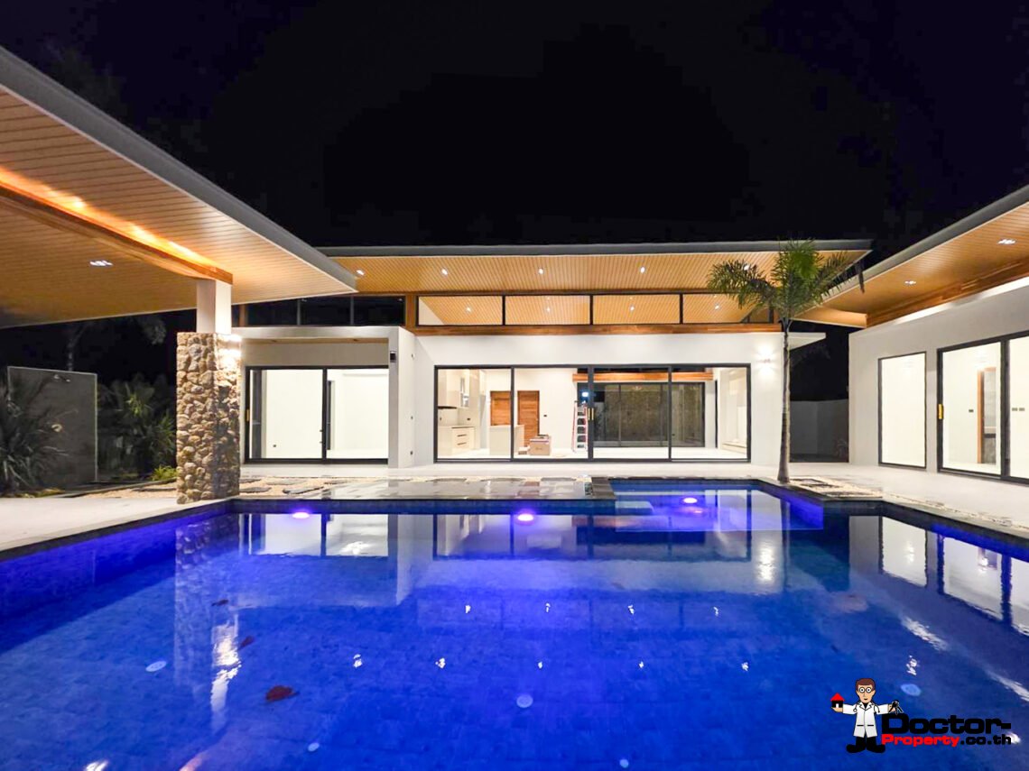 New 3 Bedroom Private Pool Villa with Spacious Garden in Mae Nam, Koh Samui – For Sale