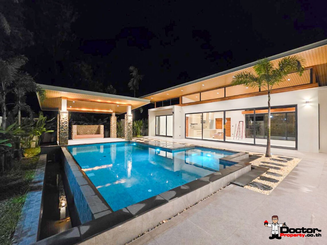 New 3 Bedroom Private Pool Villa with Spacious Garden in Mae Nam, Koh Samui – For Sale