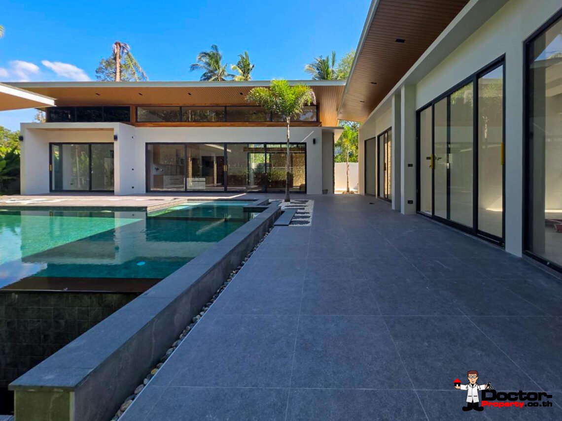 New 3 Bedroom Private Pool Villa with Spacious Garden in Mae Nam, Koh Samui – For Sale