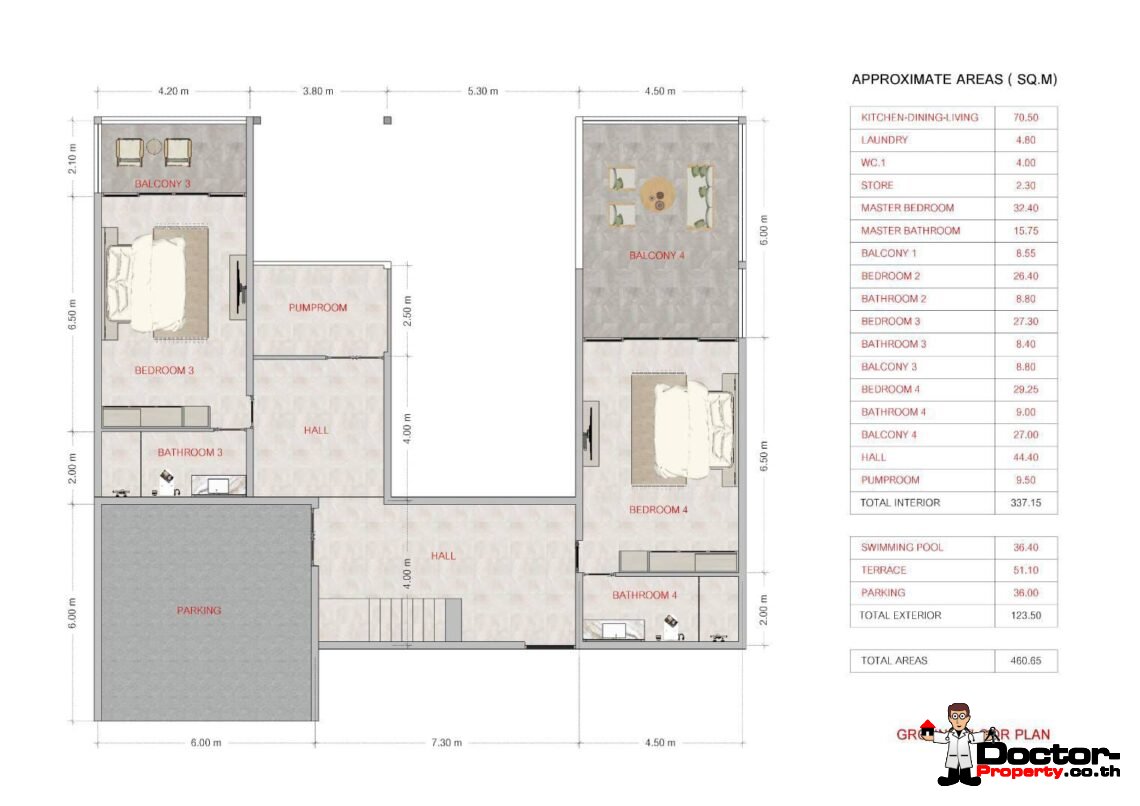 New Project! 4 Bedroom Pool Villas with Seaview in Chaweng – For Sale
