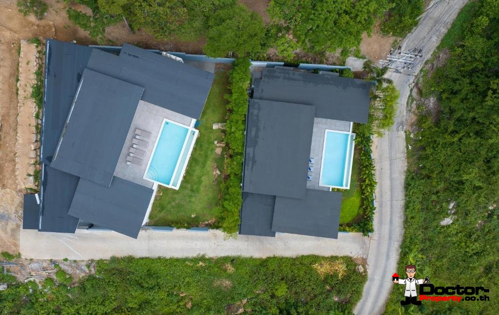 New 3 Bedroom Private Pool Villa with Sea View in Bo Phut, Koh Samui – For Sale