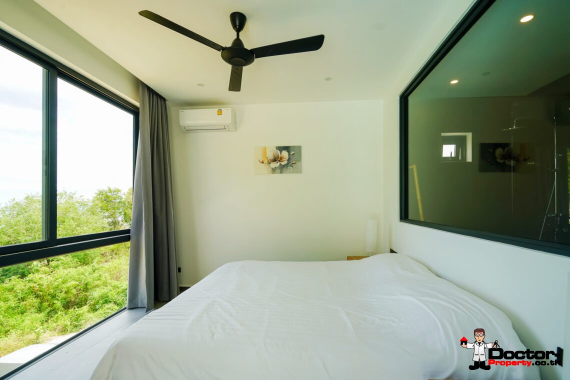 New 3 Bedroom Private Pool Villa with Sea View in Bo Phut, Koh Samui – For Sale