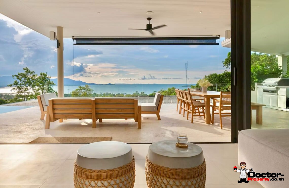 Luxurious 5 Bedroom Pool Villa with Sea View in Plai Laem, Koh Samui – For Sale