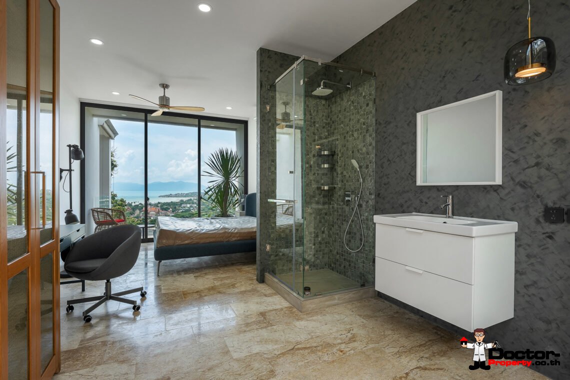 Elegant 4 Bedroom Sea View Villa with Pool in Plai Laem, Koh Samui – For Sale