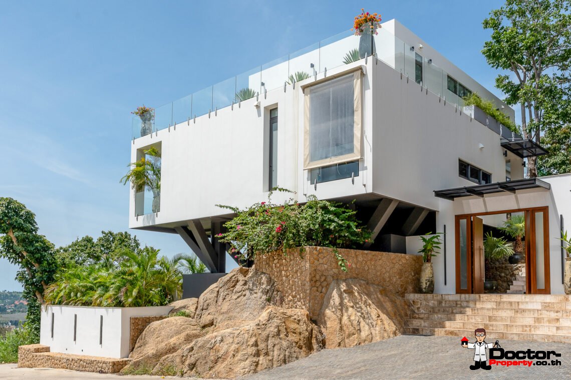 Elegant 4 Bedroom Sea View Villa with Pool in Plai Laem, Koh Samui – For Sale