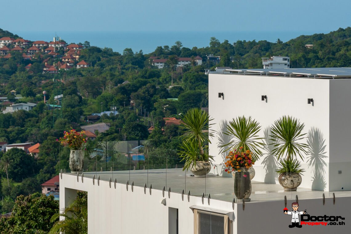 Elegant 4 Bedroom Sea View Villa with Pool in Plai Laem, Koh Samui – For Sale