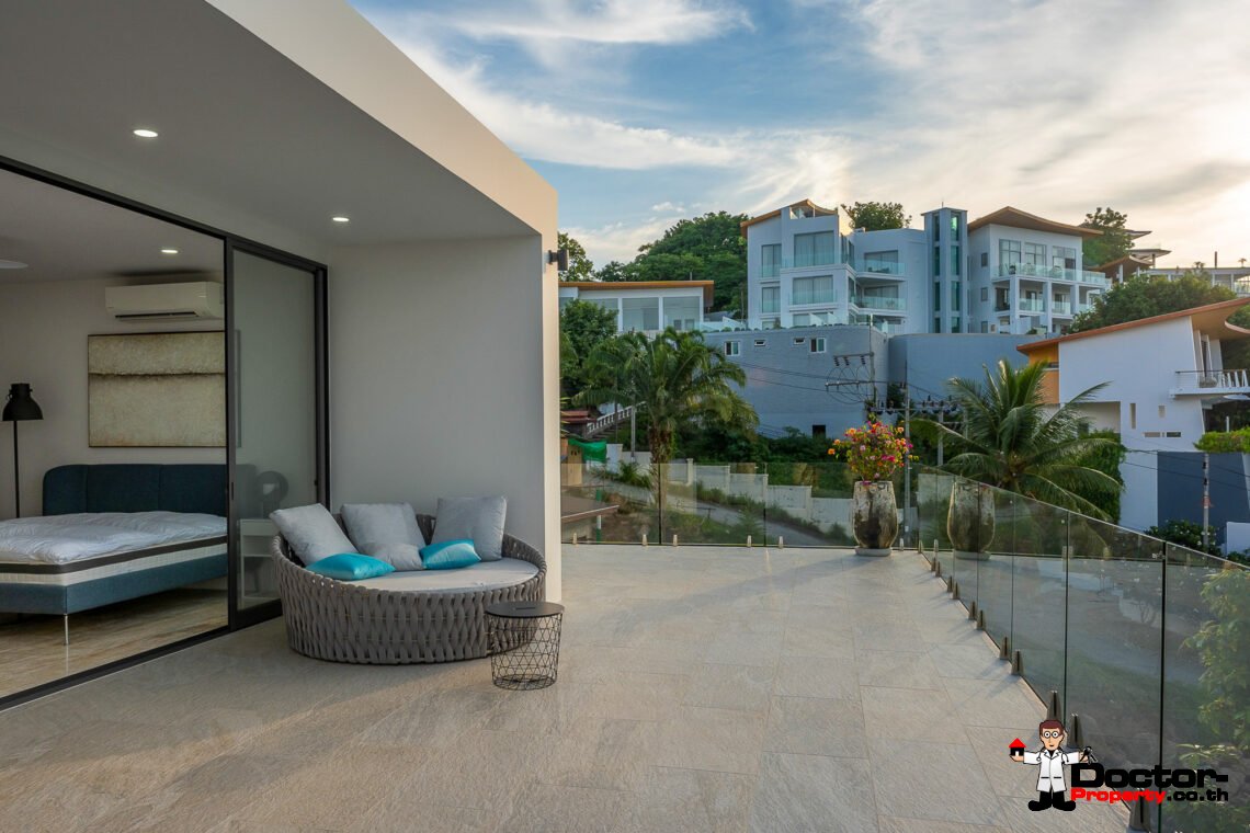 Elegant 4 Bedroom Sea View Villa with Pool in Plai Laem, Koh Samui – For Sale